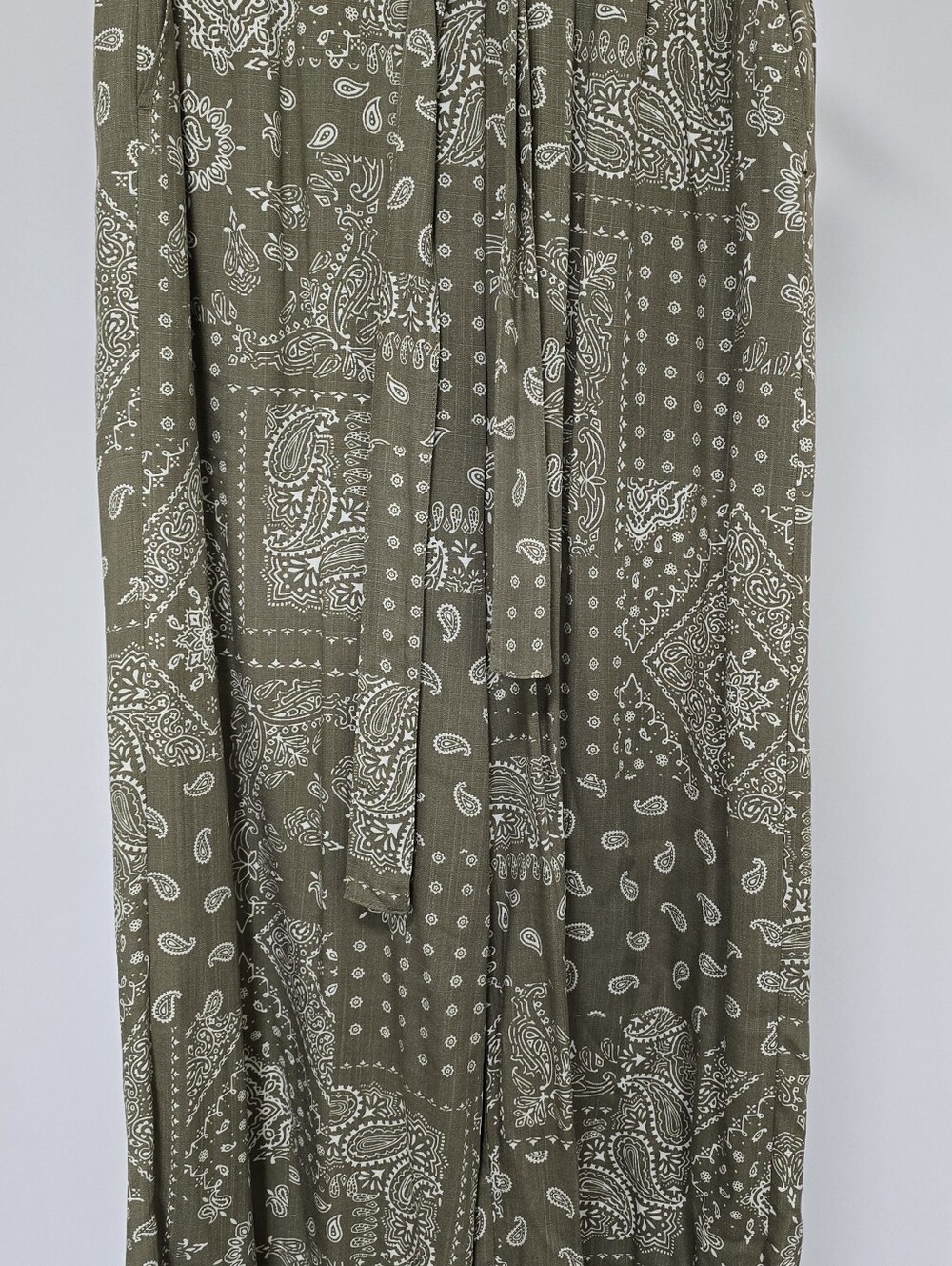 Becool Women's Olive Green Wide Leg Pants